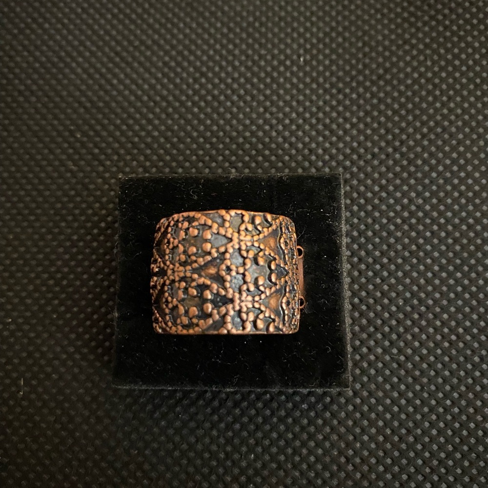 *Studded cooper ring. - Picture 3 of 3